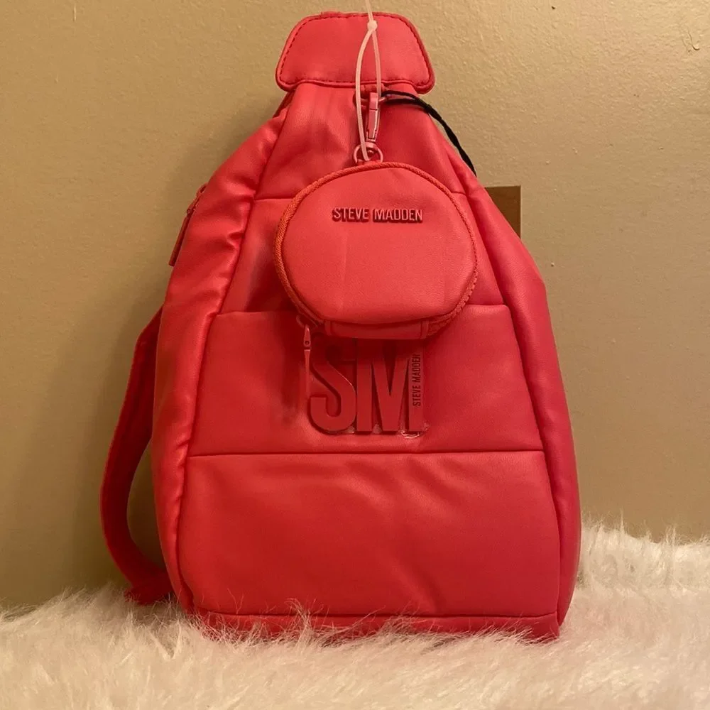 NWT Steve Madden (bjaya) Backpack w/Matching Coin Pouch -Pink